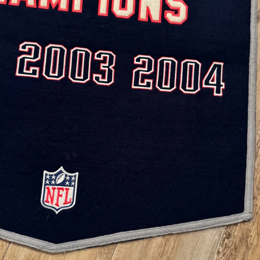 New England Patriots Super Bowl Champions‎ 2001 2003 2004 NFL Banner